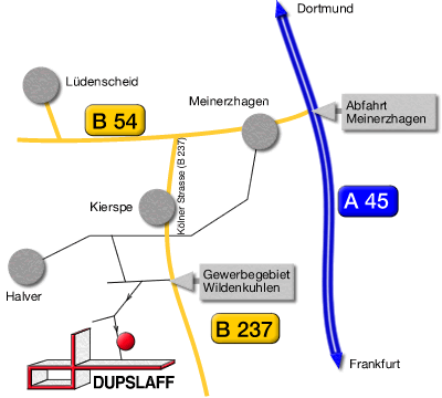 Wegbeschreibung Dupslaff GmbH